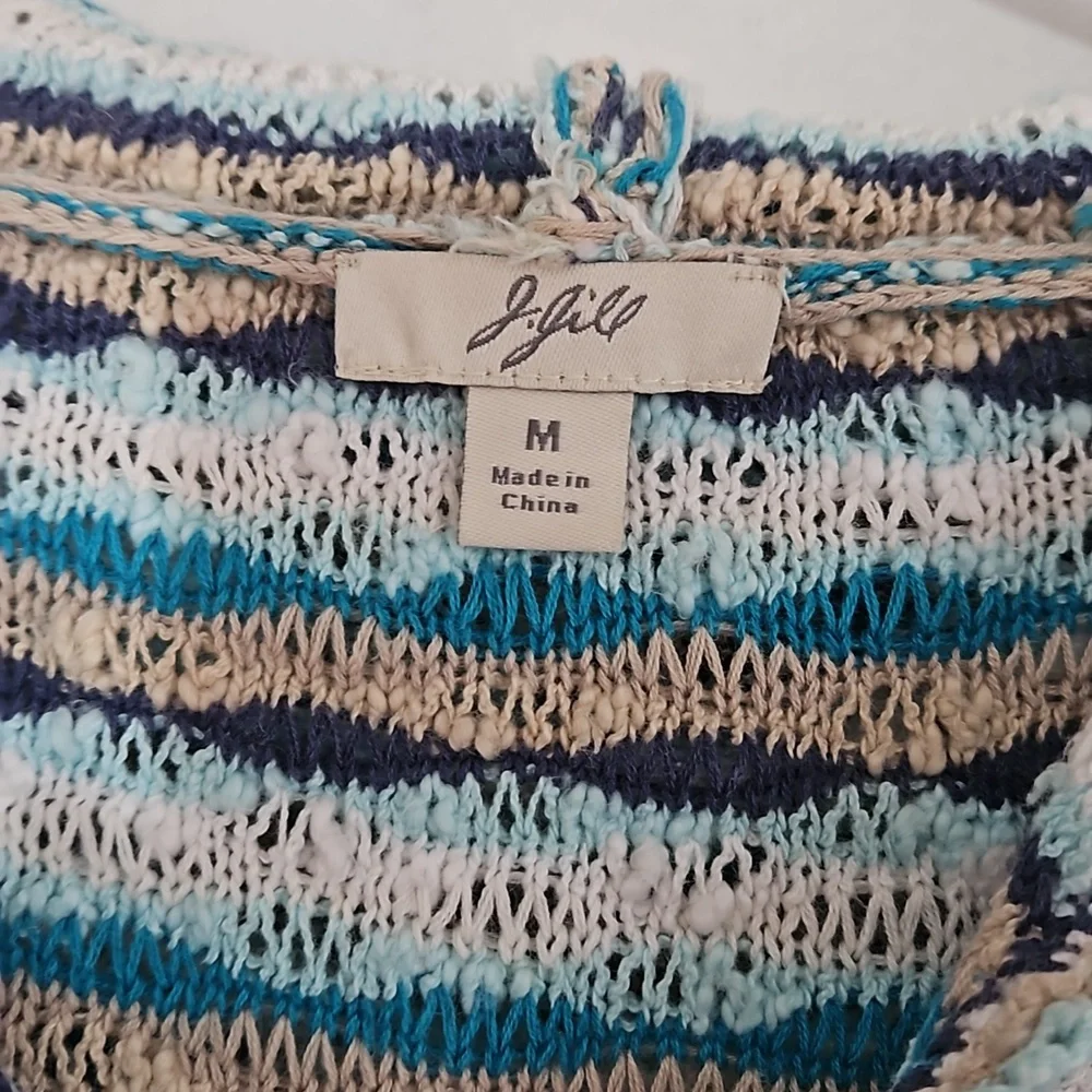J Jill knit full zip sweater Size Medium